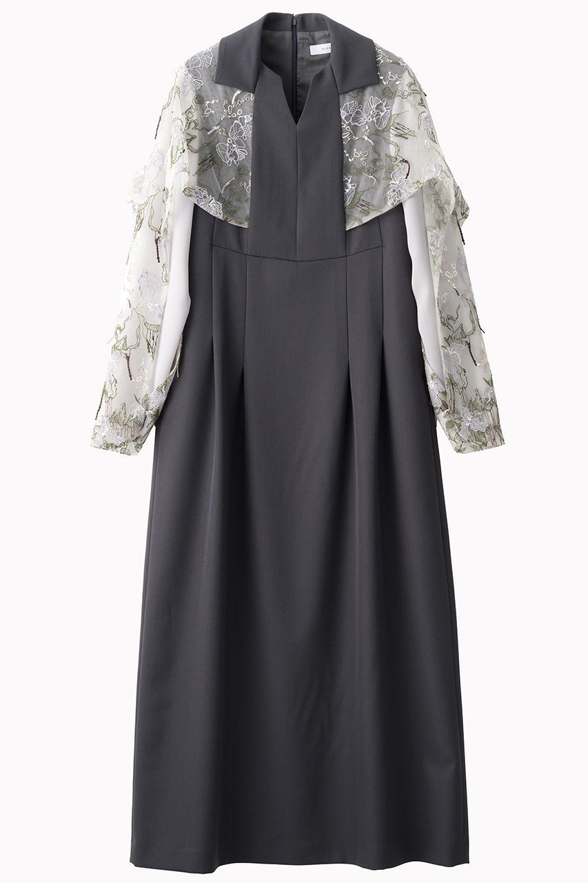MURRAL Tears フラワー レース ドレス (グレー, 1) ミューラル ELLE SHOP MURRAL Tears フラワー レース ドレス (グレー, 1) ミューラル ELLE SHOP