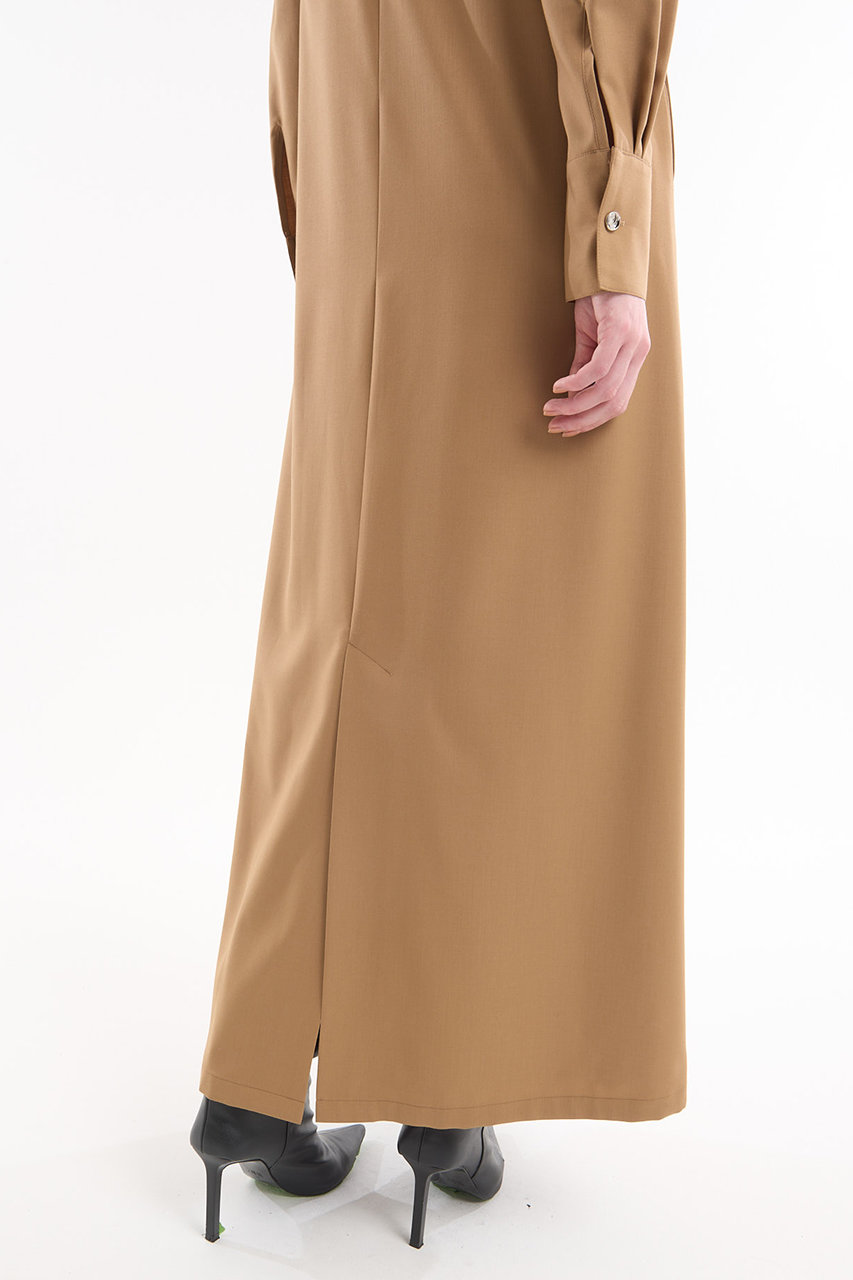 MURRAL(ミューラル)｜Cape ベルトドレス/ベージュ の通販｜ELLESHOP