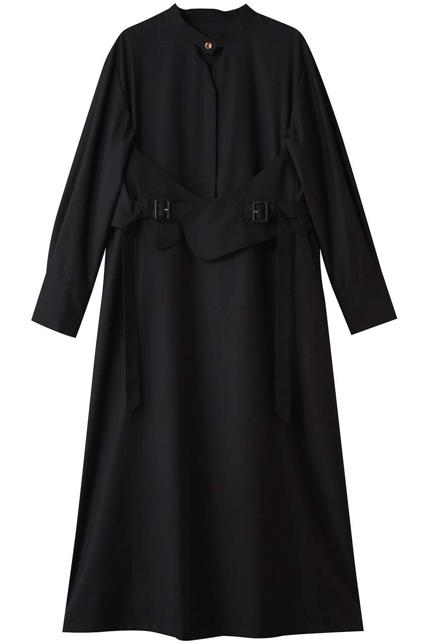 MURRAL Cape ベルトドレス (ブラック, 1) ミューラル ELLE SHOP