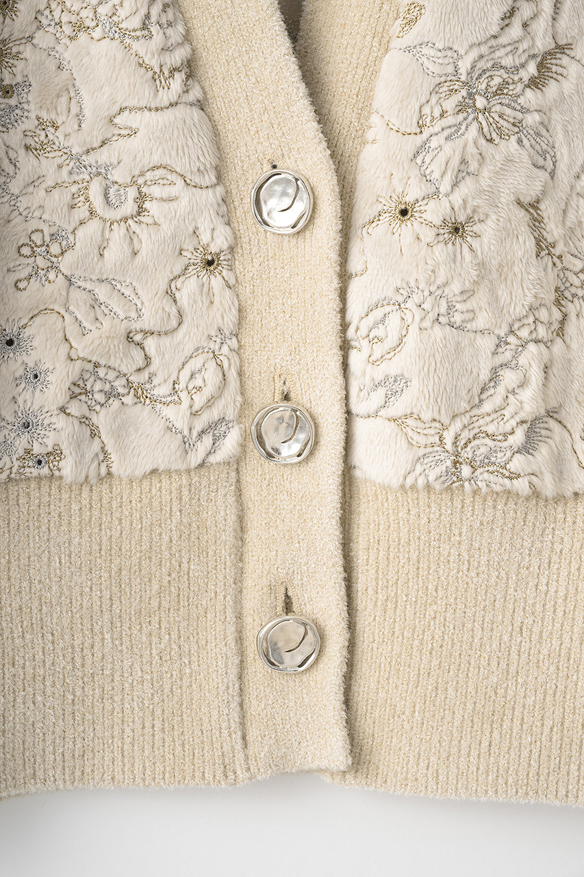 MURRAL(ミューラル)｜Camouflage エンブロイダリー ニットカーディガン