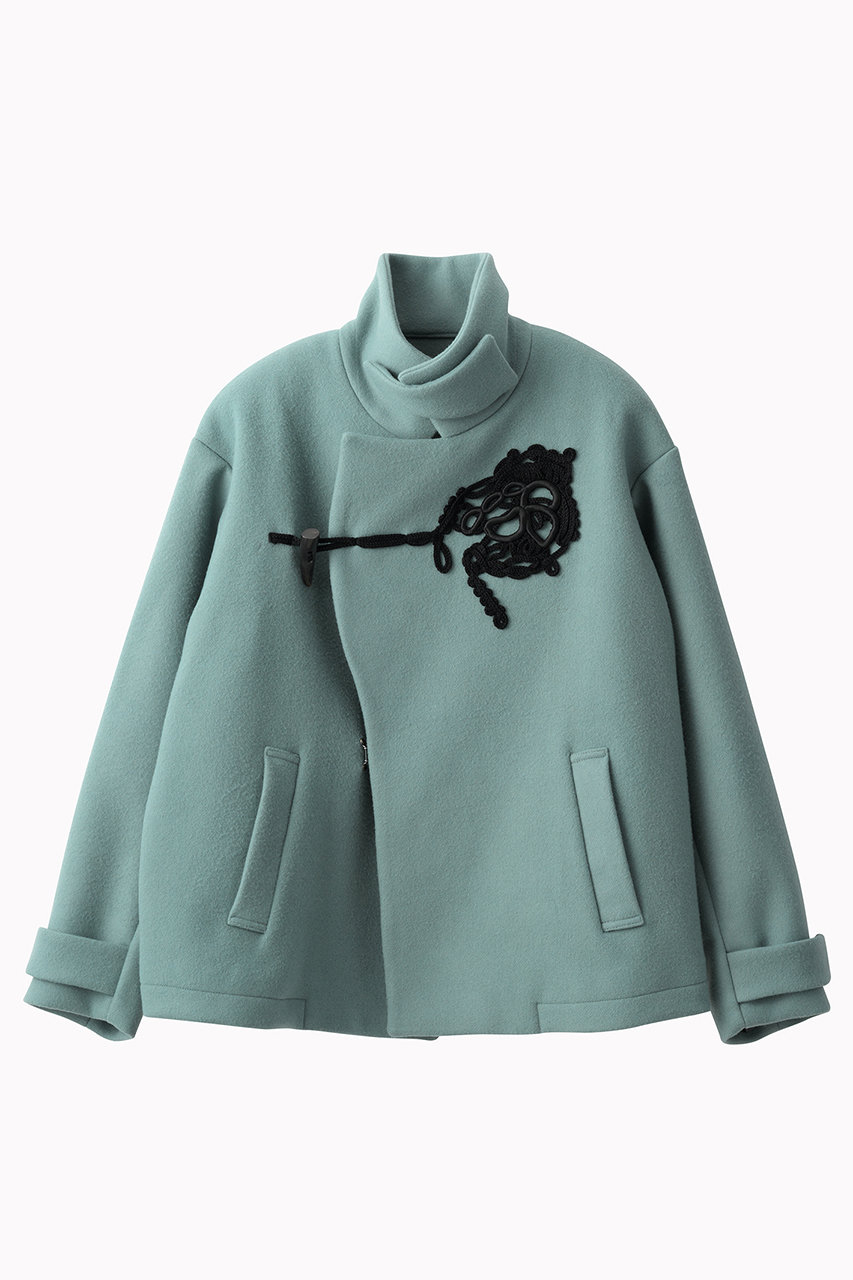 MURRAL Trillium エンブロイダリー ウールコート (グリーン, 1) ミューラル ELLE SHOP