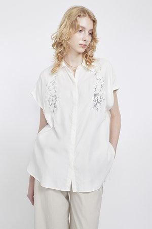 ミューラル/MURRALのVeil エンブロイダード シャツ(110400/110402)