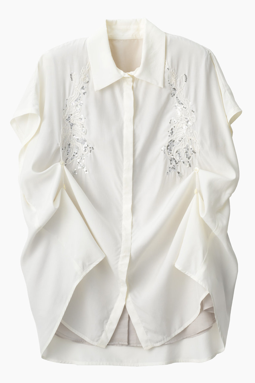 ミューラル/MURRALのVeil エンブロイダード シャツ(ホワイト/261-0202)