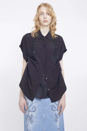 ミューラル/MURRALのVeil エンブロイダード シャツ(110400/110402)