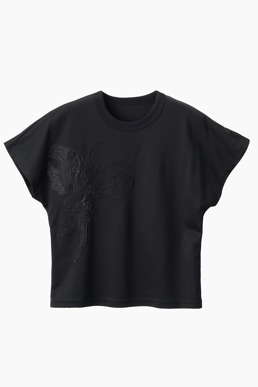 ミューラル/MURRALのFlutter patchwork エンブロイダード トップス(ブラック/261-0303)