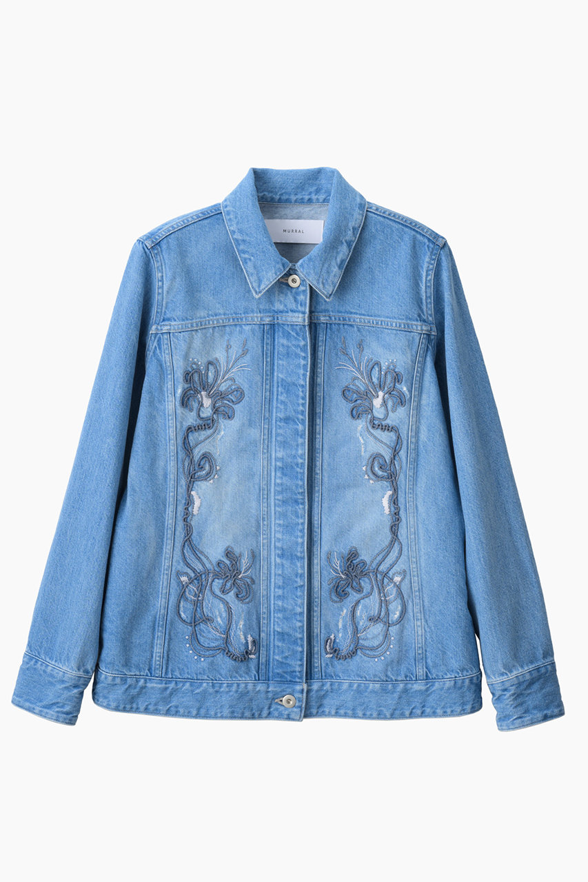ミューラル/MURRALの【予約販売】Nerine エンブロイダード デニム ジャケット(ブルー/261-0601)
