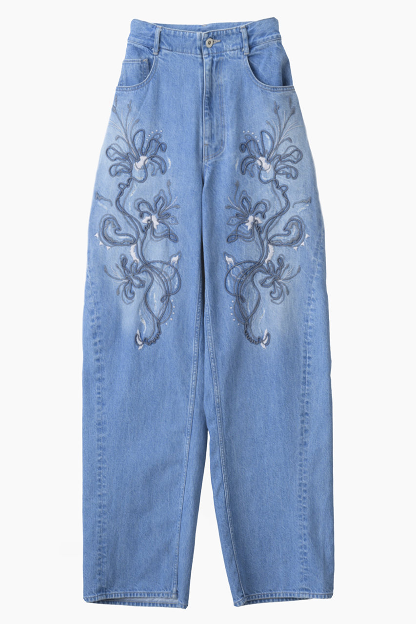 ミューラル/MURRALのNerine エンブロイダード デニム スラックス(ブルー/261-1001)
