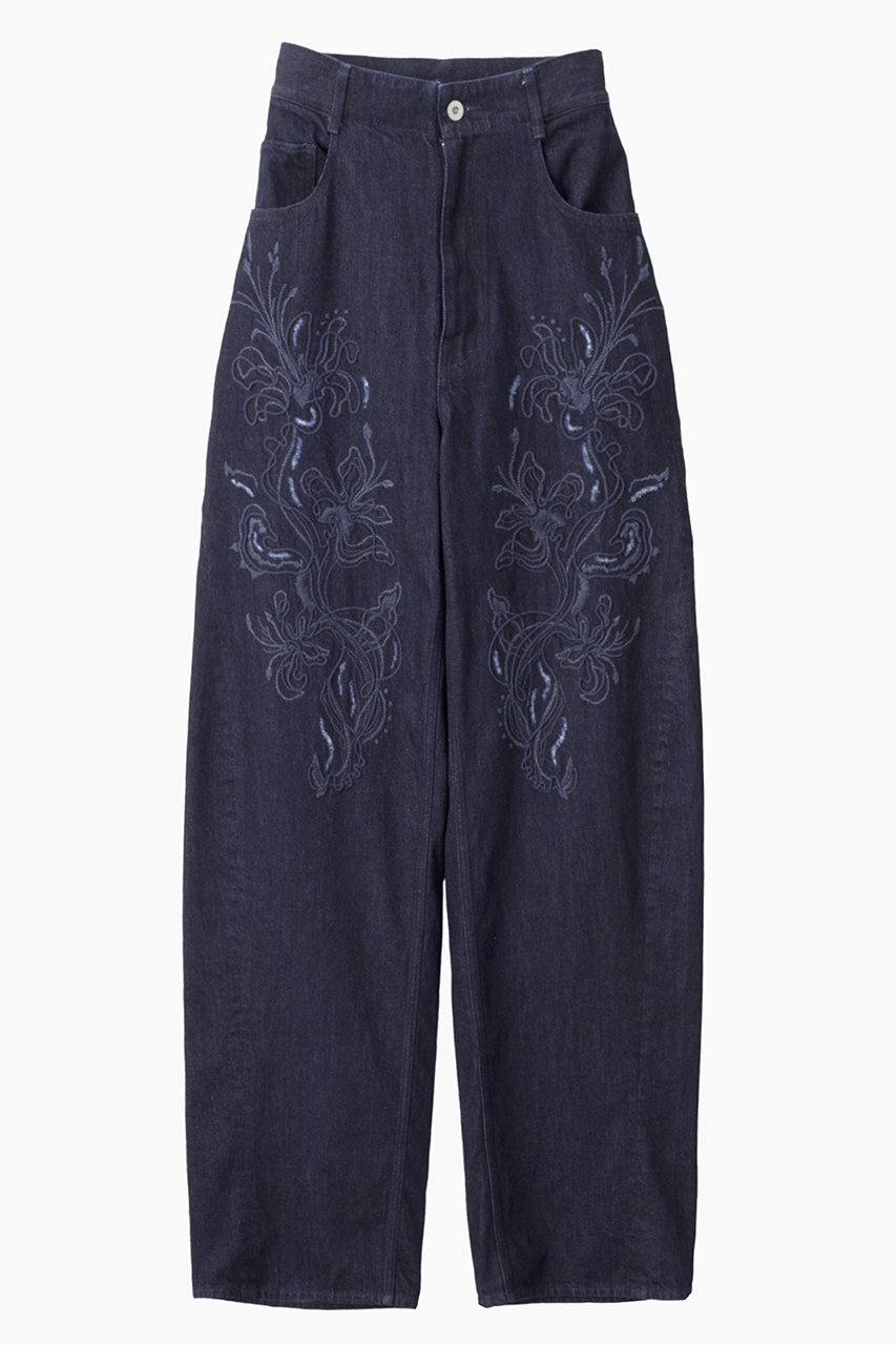 ミューラル/MURRALのNerine エンブロイダード デニム スラックス(インディゴ/261-1002)