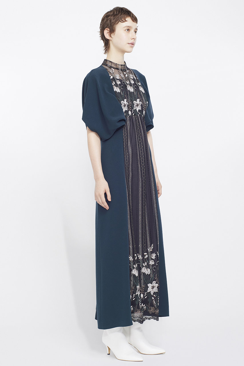 MURRAL(ミューラル)｜Classic lace ドレス/グリーン の通販｜ELLESHOP