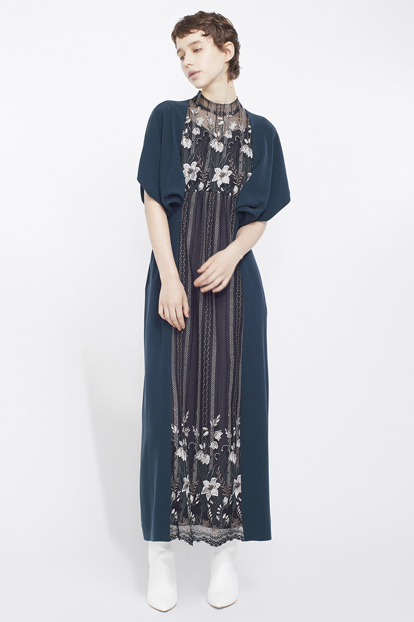 MURRAL(ミューラル)｜Classic lace ドレス/グリーン の通販｜ELLESHOP