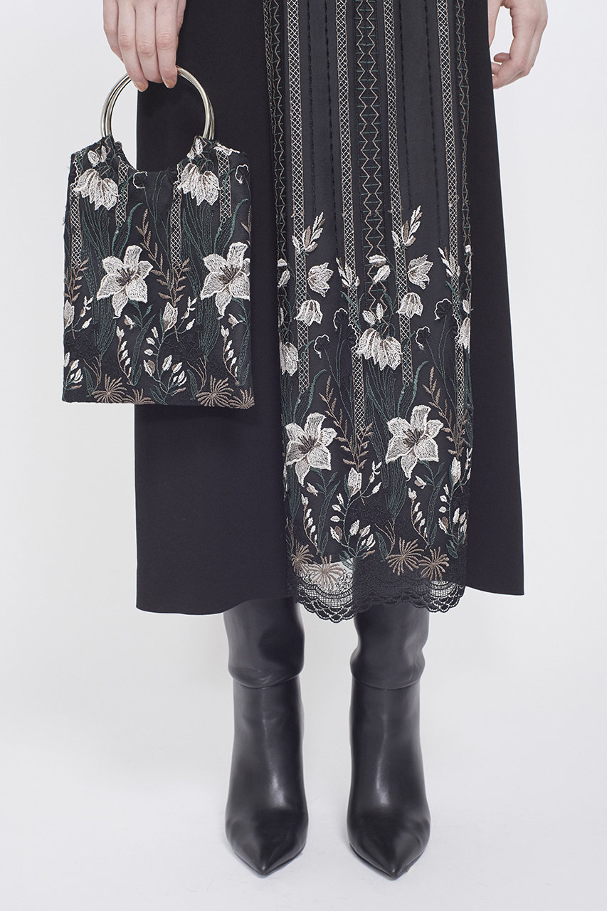 バッグ MURRAL  flower lace mini bag MURRAL(ミューラル)｜Classic lace バッグ/ブラック の通販｜ELLESHOP