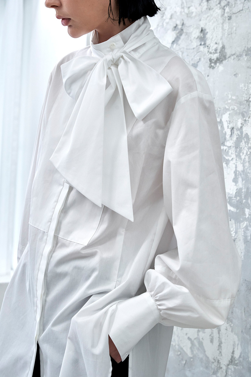 EZUMi(エズミ)｜ボウタイドレスシャツ/ホワイト の通販｜ELLESHOP