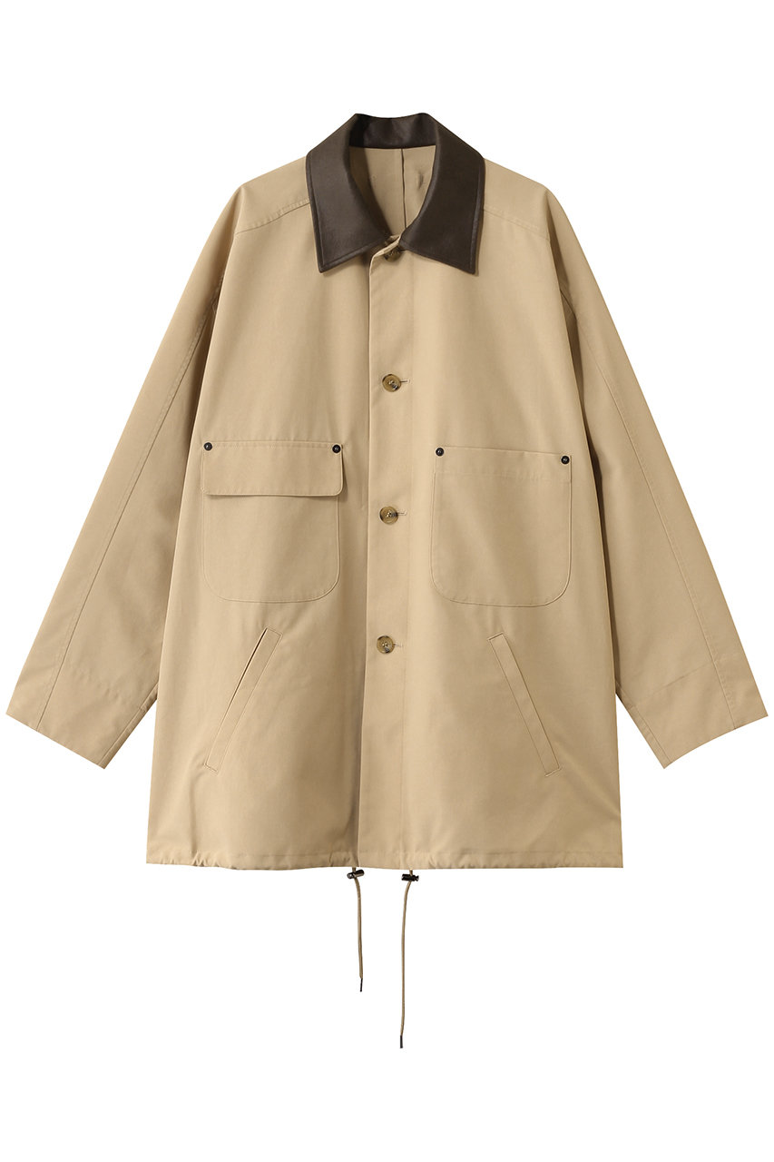 VACHEMENT リサイクルシェルタフタ はっ水 クレリック コート (ベージュ, F) ヴァシュモン ELLE SHOP VACHEMENT リサイクルシェルタフタ はっ水 クレリック コート (ベージュ, F) ヴァシュモン ELLE SHOP