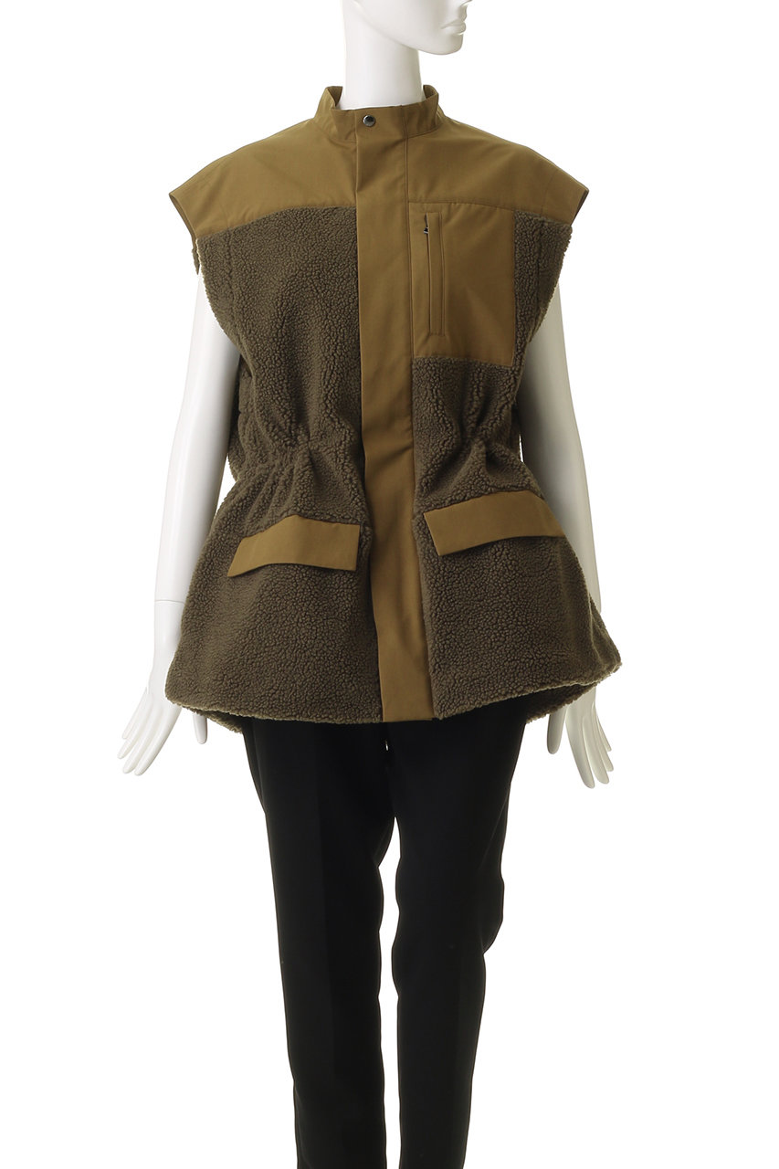 VACHEMENT(ヴァシュモン)｜リサイクルシェルタフタ×ボアベスト/カーキ