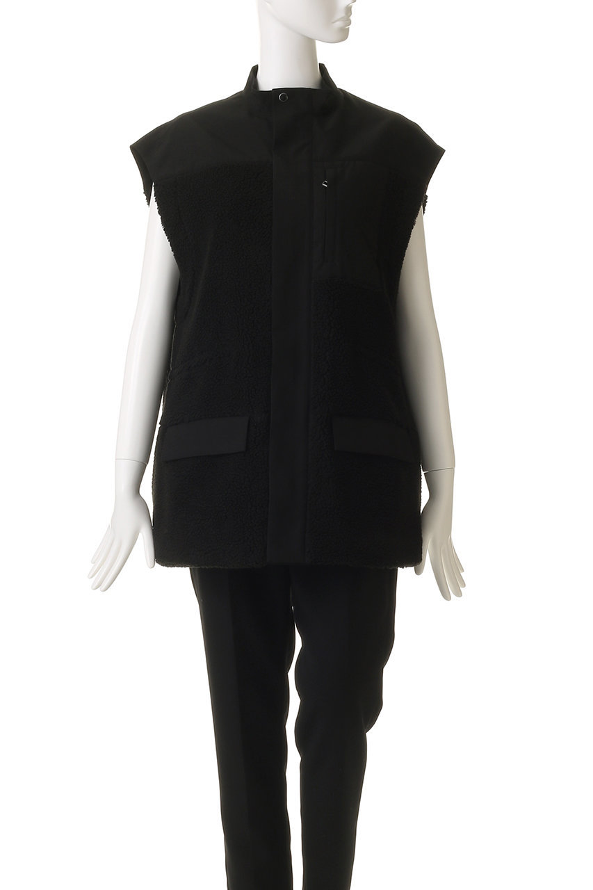 【新品タグ付】marche deux ブラックボアベスト　Lサイズ ユニセックス ボアベスト BOA CATCHER VEST／Jackman（ジャックマン