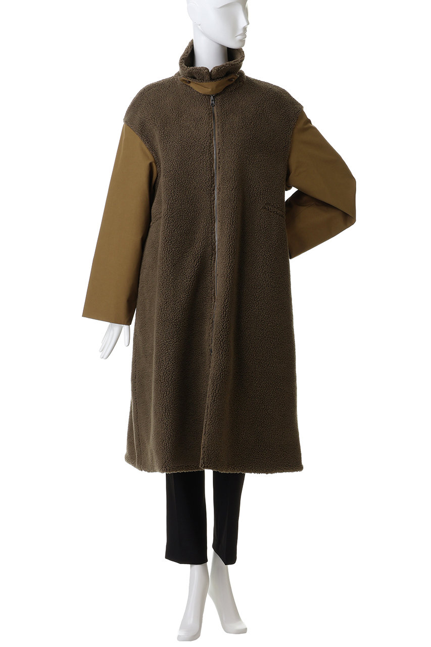 VACHEMENT(ヴァシュモン)｜リサイクルシェルタフタ×ボア ロングコート