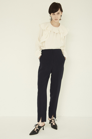 エムダブリュー/MWのトリアセテート スリムスリット パンツ(110600/110601)