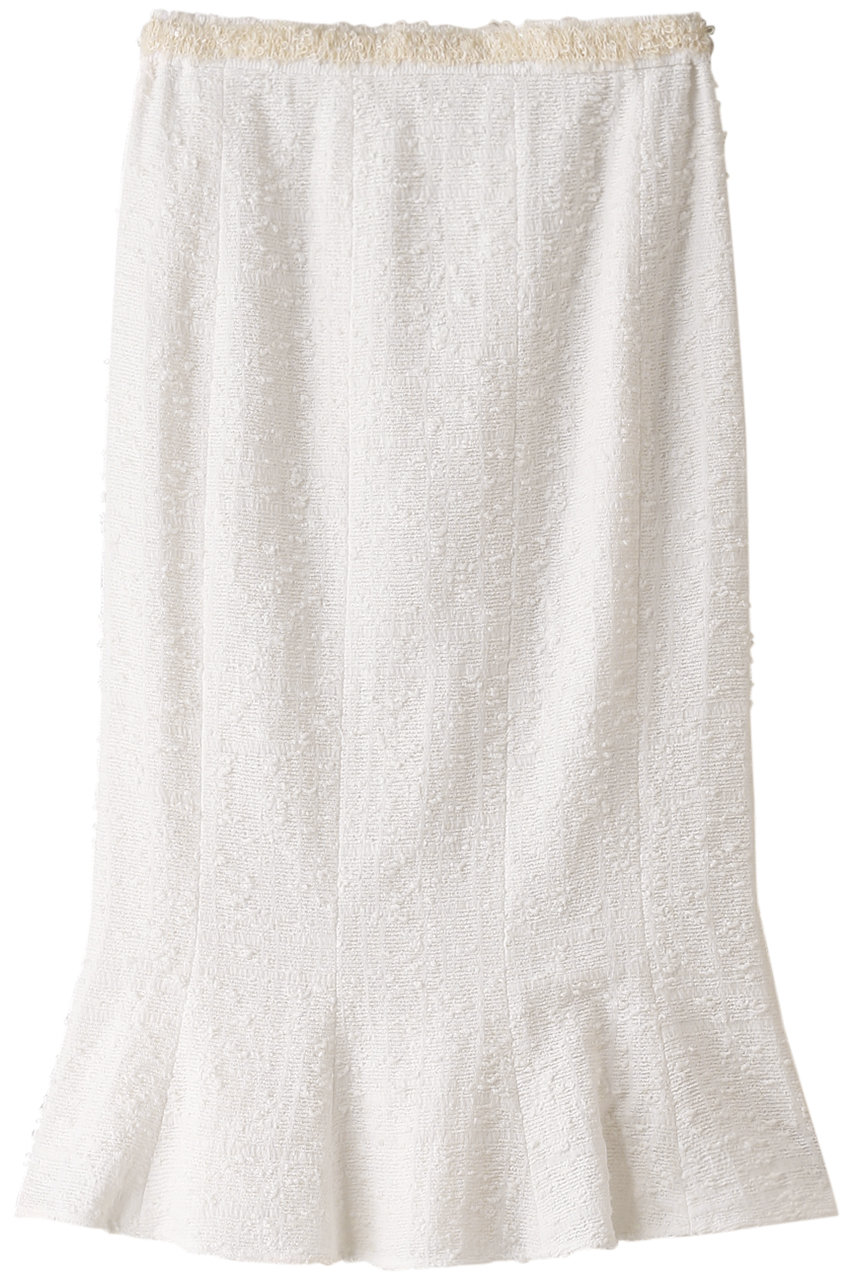 エムダブリュー/MWのライトツィード マーメイドライン スカート(ホワイト/MW 17-FG002)