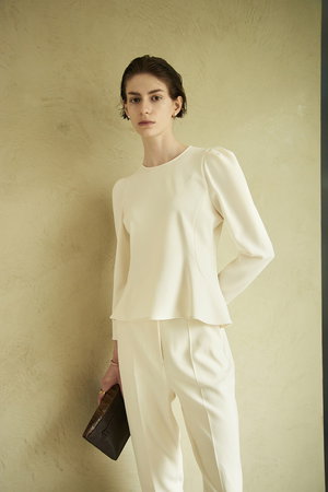 エムダブリュー/MWのトリアセテート(H)フレアブラウス(110400/110403)