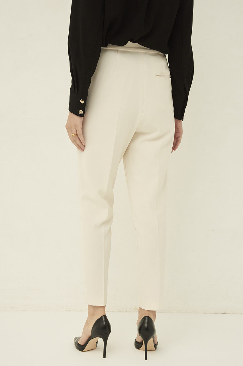 MW(エムダブリュー)｜トリアセテート(H) スリムパンツ/エクリュ の通販