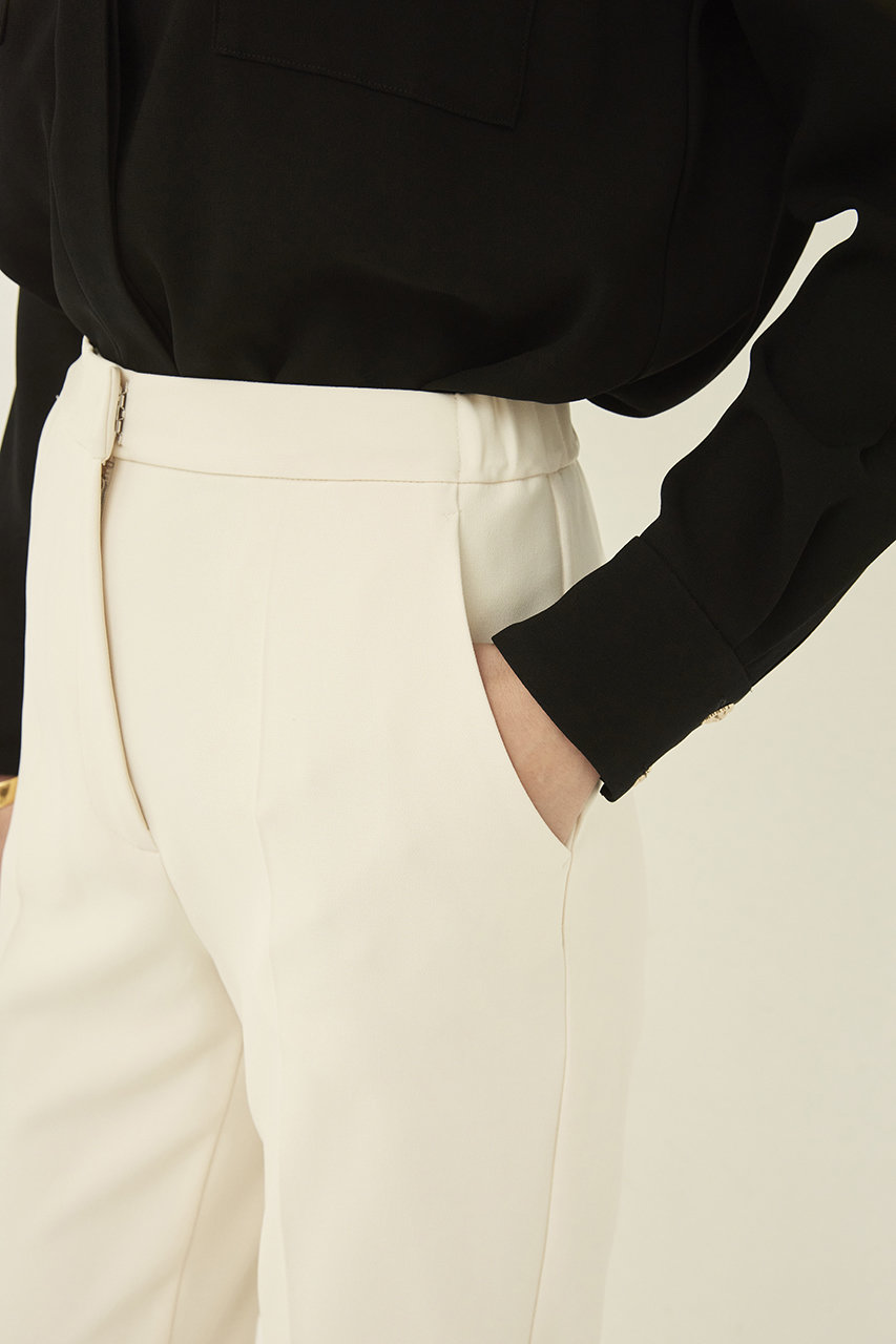 MW(エムダブリュー)｜トリアセテート(H) スリムパンツ/エクリュ の通販