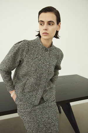 エムダブリュー/MWのWOOL ALPACA スタンドカラーショートジャケット(110800/110801)