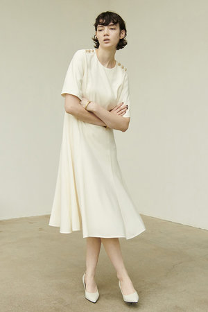 エムダブリュー/MWのトリアセテート(L) フレアドレス(110500/110502)