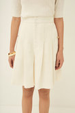 トリアセテート(L) タックショートパンツ エムダブリュー/MW