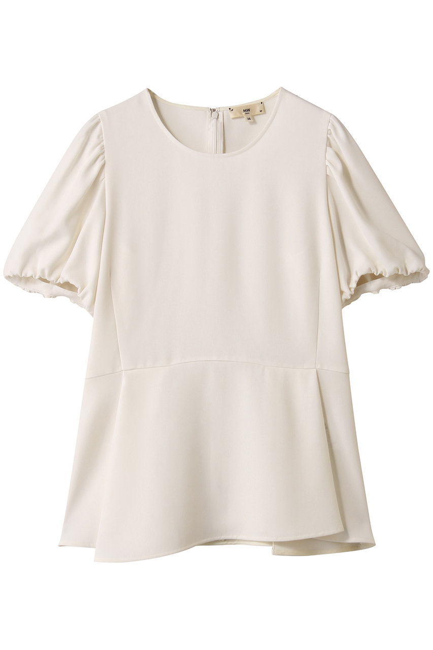 ペプラム パフスリーブ ブラウス