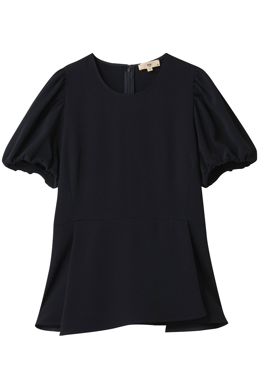 ペプラム パフスリーブ ブラウス