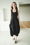 バック サテン スリーブレス タックドレス エムダブリュー/MW