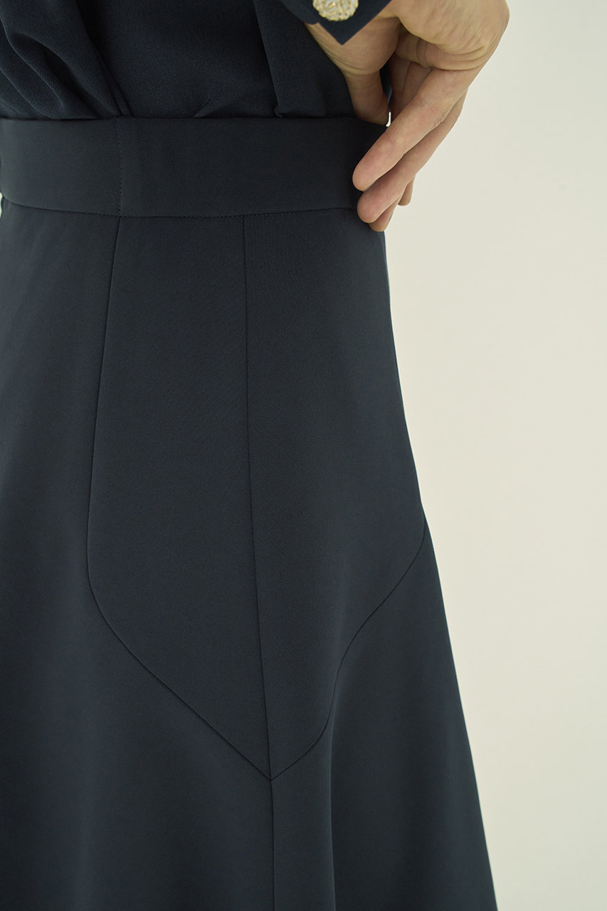 MW(エムダブリュー)｜トリアセテート(NS)フレア スカート/ダーク