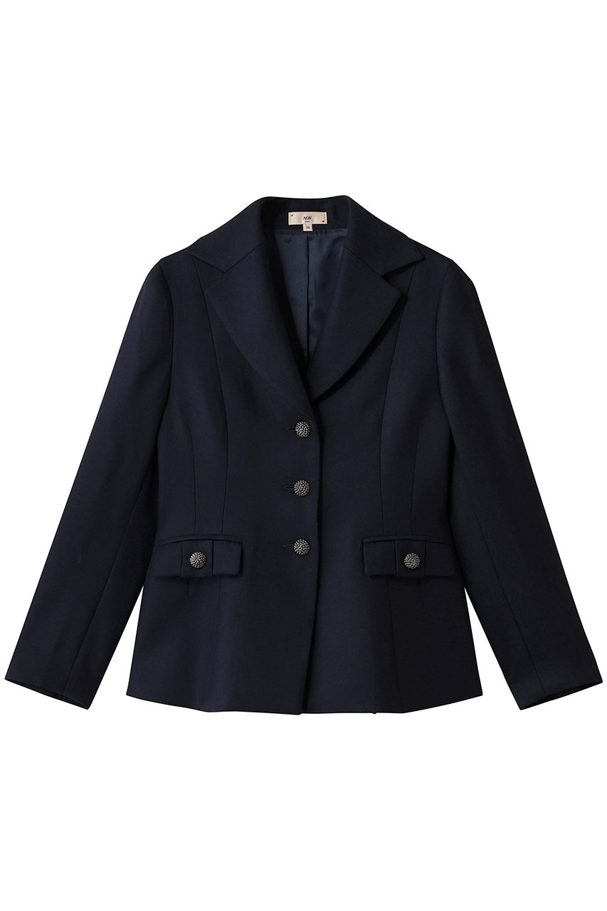 MW WOOL 140's テーラード ジャケット (ダークネイビー, 38) エムダブリュー ELLE SHOP MW WOOL 140's テーラード ジャケット (ダークネイビー, 38) エムダブリュー ELLE SHOP