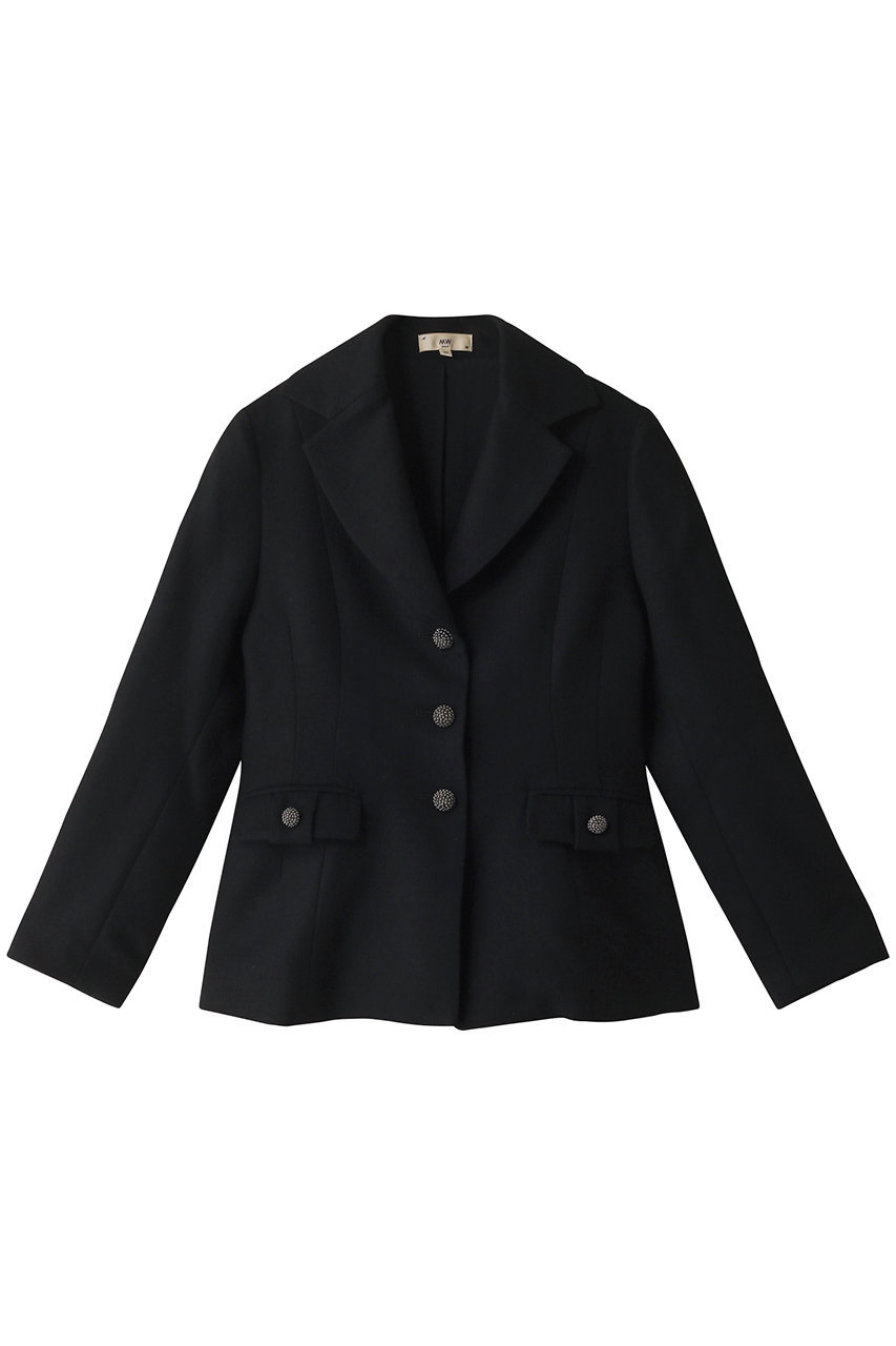 MW WOOL 140's テーラード ジャケット (ブラック, 38) エムダブリュー ELLE SHOP MW WOOL 140's テーラード ジャケット (ブラック, 38) エムダブリュー ELLE SHOP