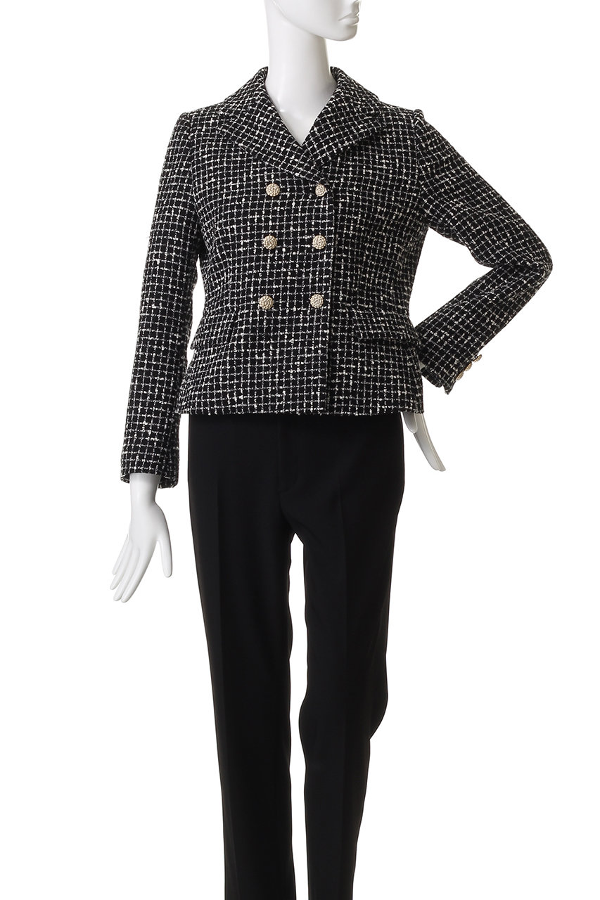 チェックツイードショートジャケット 36サイズ MW(エムダブリュー)｜MONOTONE チェック ツイード ショートジャケット