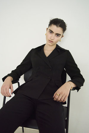 エムダブリュー/MWのトリアセテート ダブル ブレステッド テーラード ジャケット(110800/110801)