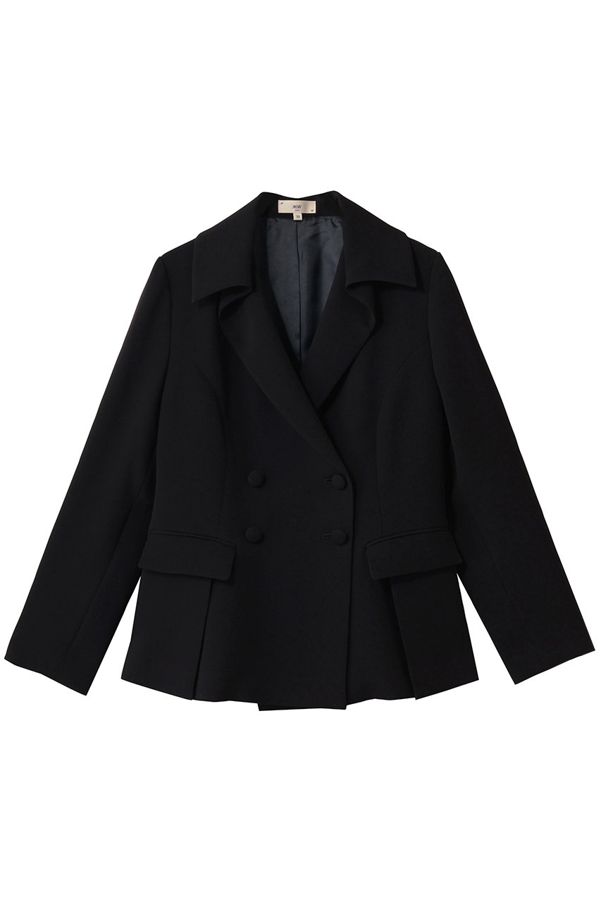 エムダブリュー/MWのトリアセテート ダブル ブレステッド テーラード ジャケット(ブラック/MW21-FJ001)