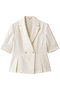 【予約販売】トリアセテート (NL) ハーフ スリーブ ダブル ジャケット エムダブリュー/MW エクリュ