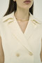 【予約販売】トリアセテート (NL) ノースリーブ ダブル ジャケット エムダブリュー/MW