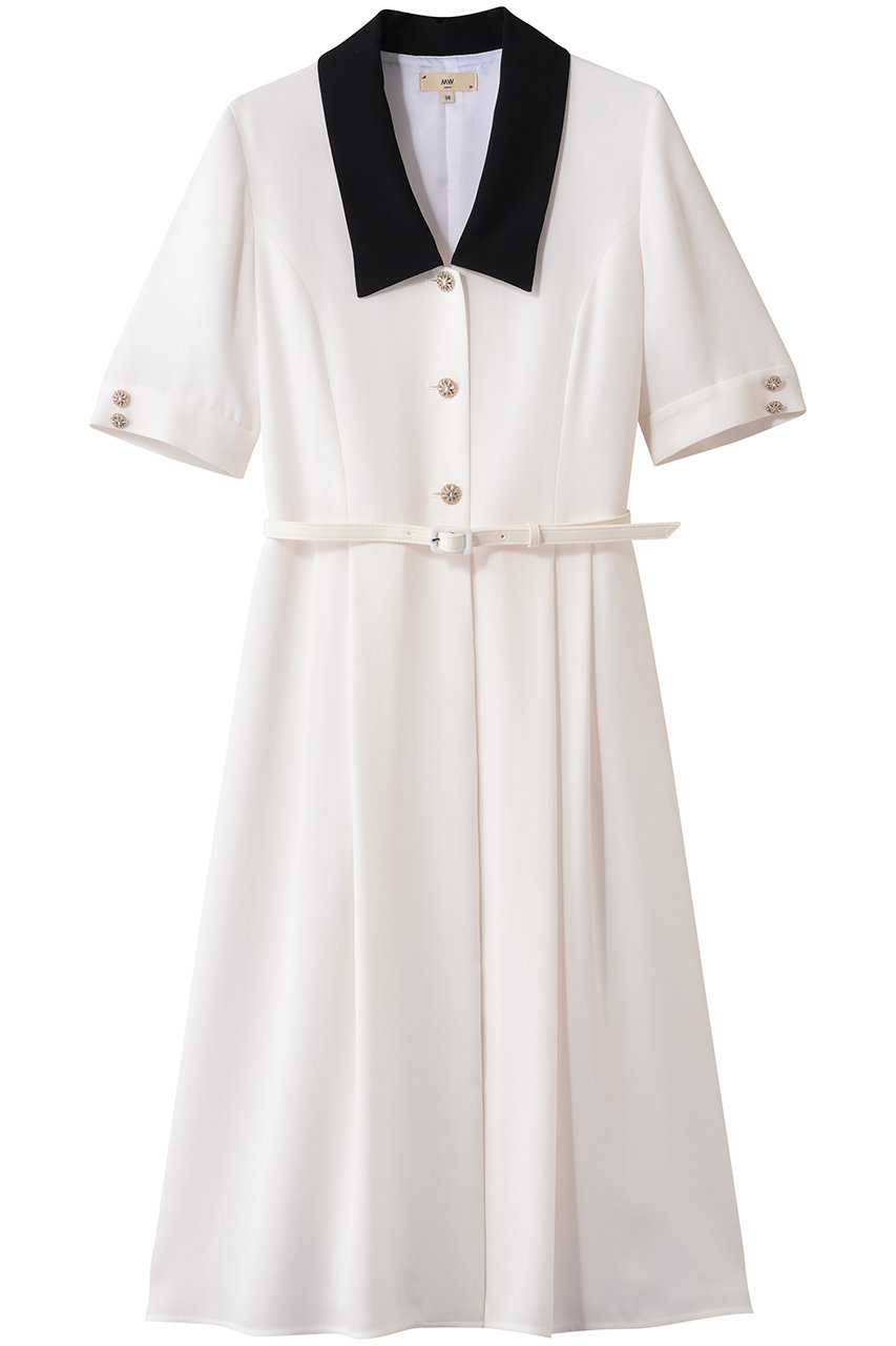 エムダブリュー/MWの【予約販売】バックサテン カラー ドレス(ホワイト/MW 21-FH003)