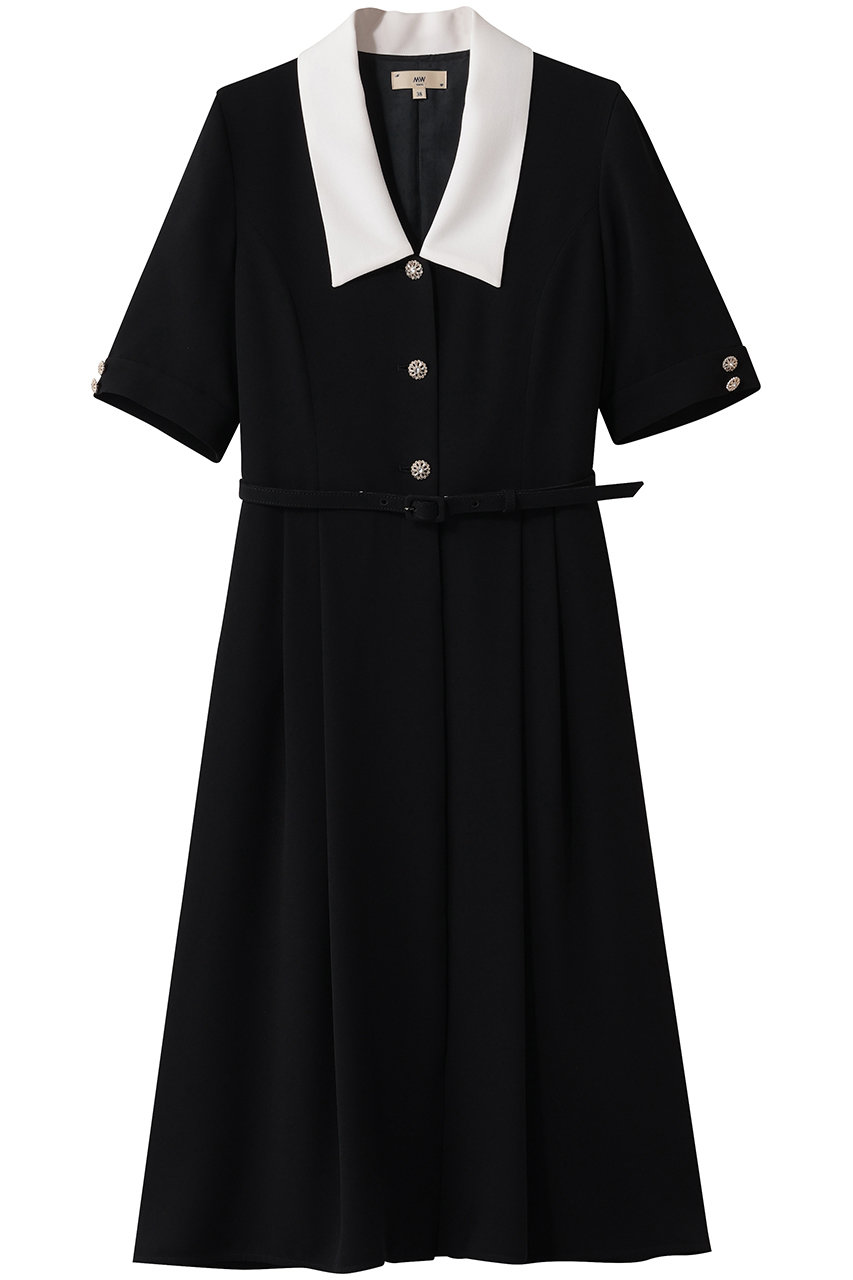 エムダブリュー/MWの【予約販売】バックサテン カラー ドレス(ブラック/MW 21-FH003)