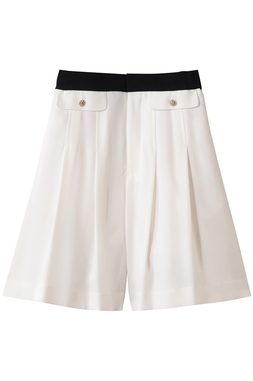 エムダブリュー/MWの【予約販売】バックサテン タック パンツ(ホワイト/MW21 - FF005)