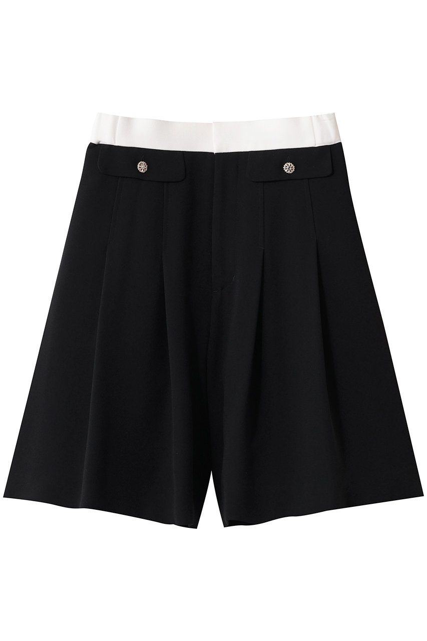 エムダブリュー/MWの【予約販売】バックサテン タック パンツ(ブラック/MW21 - FF005)