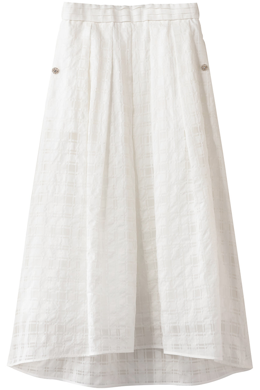 エムダブリュー/MWの【予約販売】コットンシルク チェック スカート(ホワイト/MW21 - FG004)