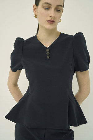 エムダブリュー/MWの【予約販売】トリアセテート (NS) Vネック ブラウス(110400/110402)