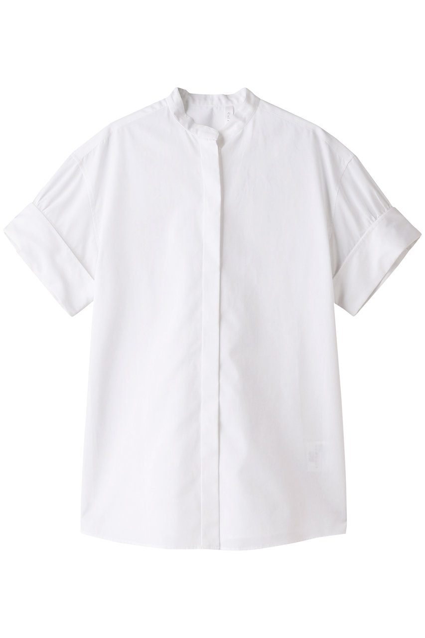 コル ピエロ/Col Pierrotのスタンドカラー半袖シャツ(ホワイト/1013-1/2)