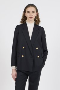 whyto ホワイト リネン ライク ノーカラー ジャケット “LINEN