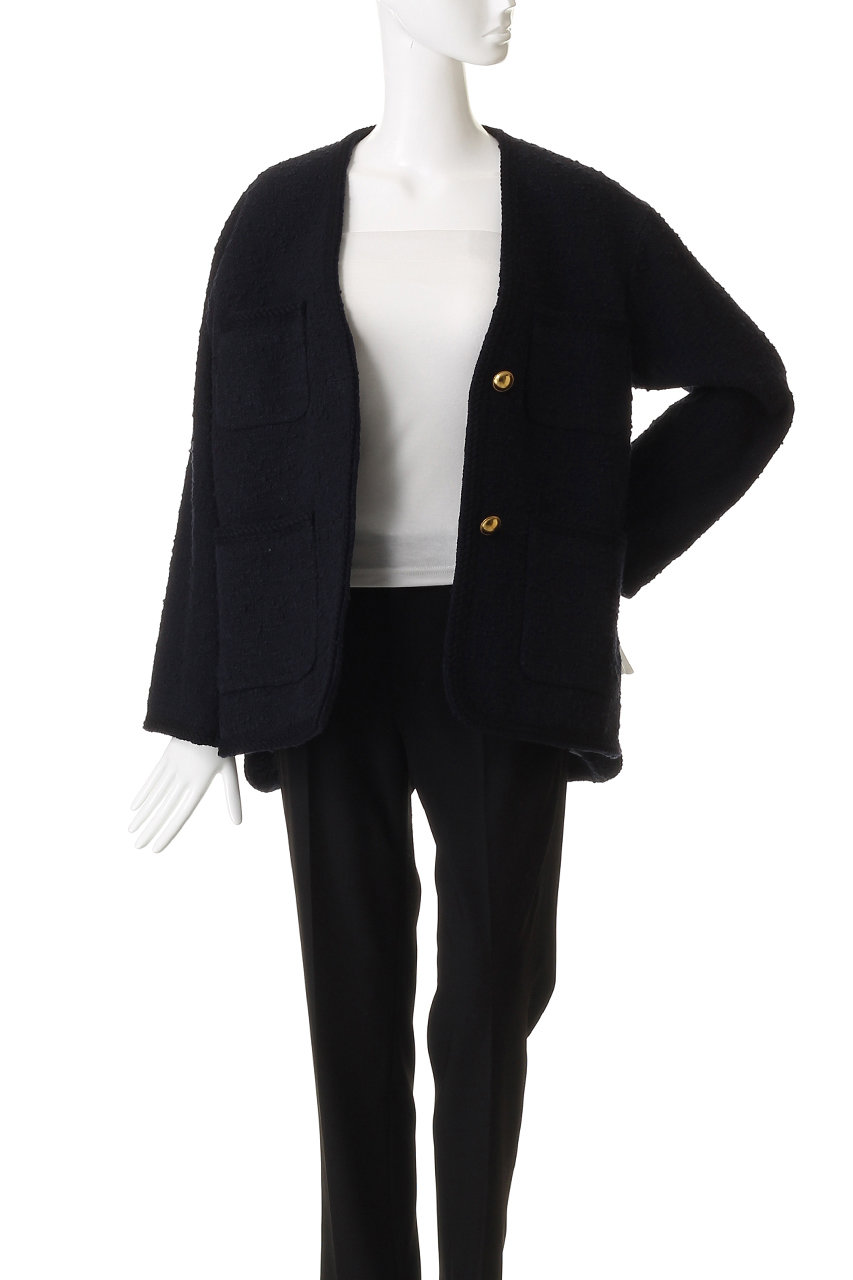 23年・極美品✨コルピエロ ノーカラージャケット 1ボタン ブラック 38 col pierrot（コルピエロ）の「COL PIERROT ノーカラージャケット