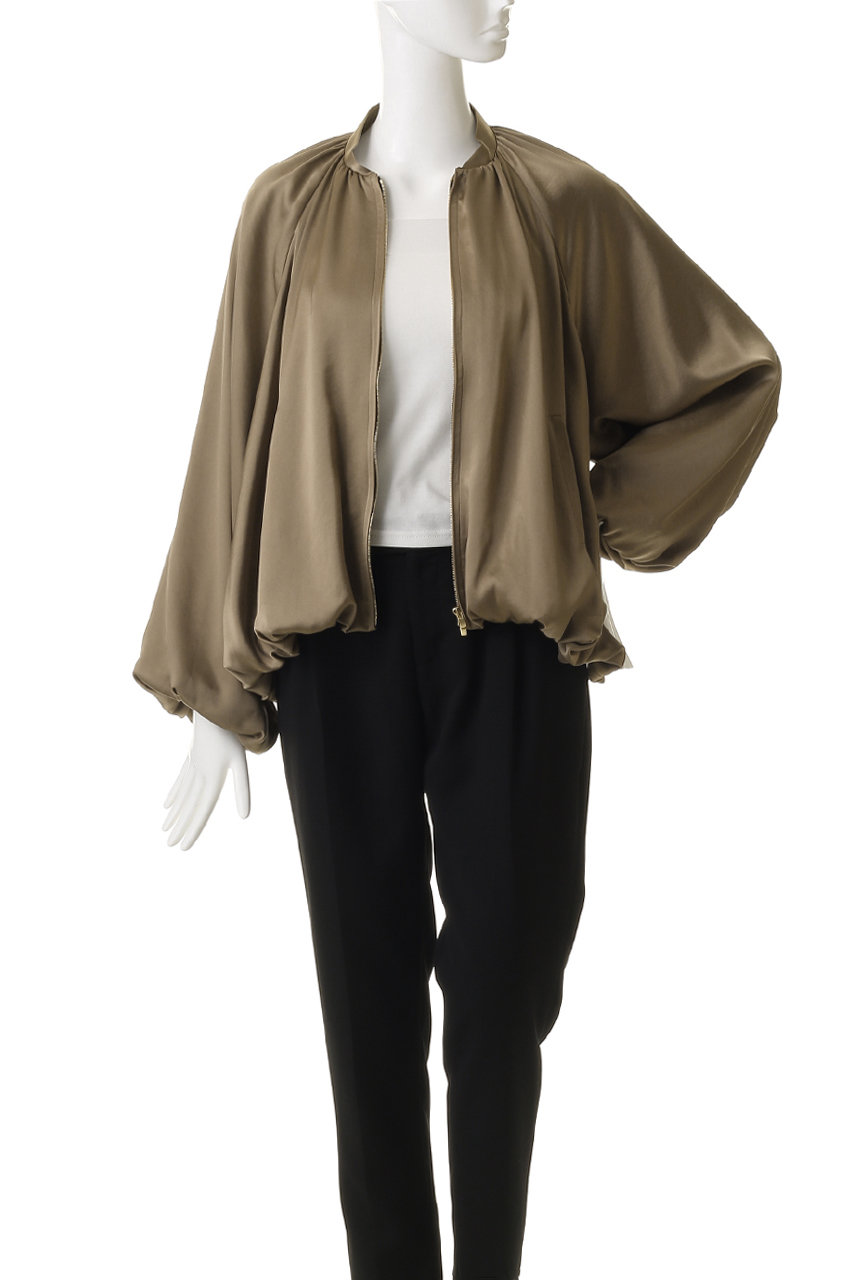 Col Pierrot(コル ピエロ)｜サテンブルゾン/カーキ の通販｜ELLESHOP