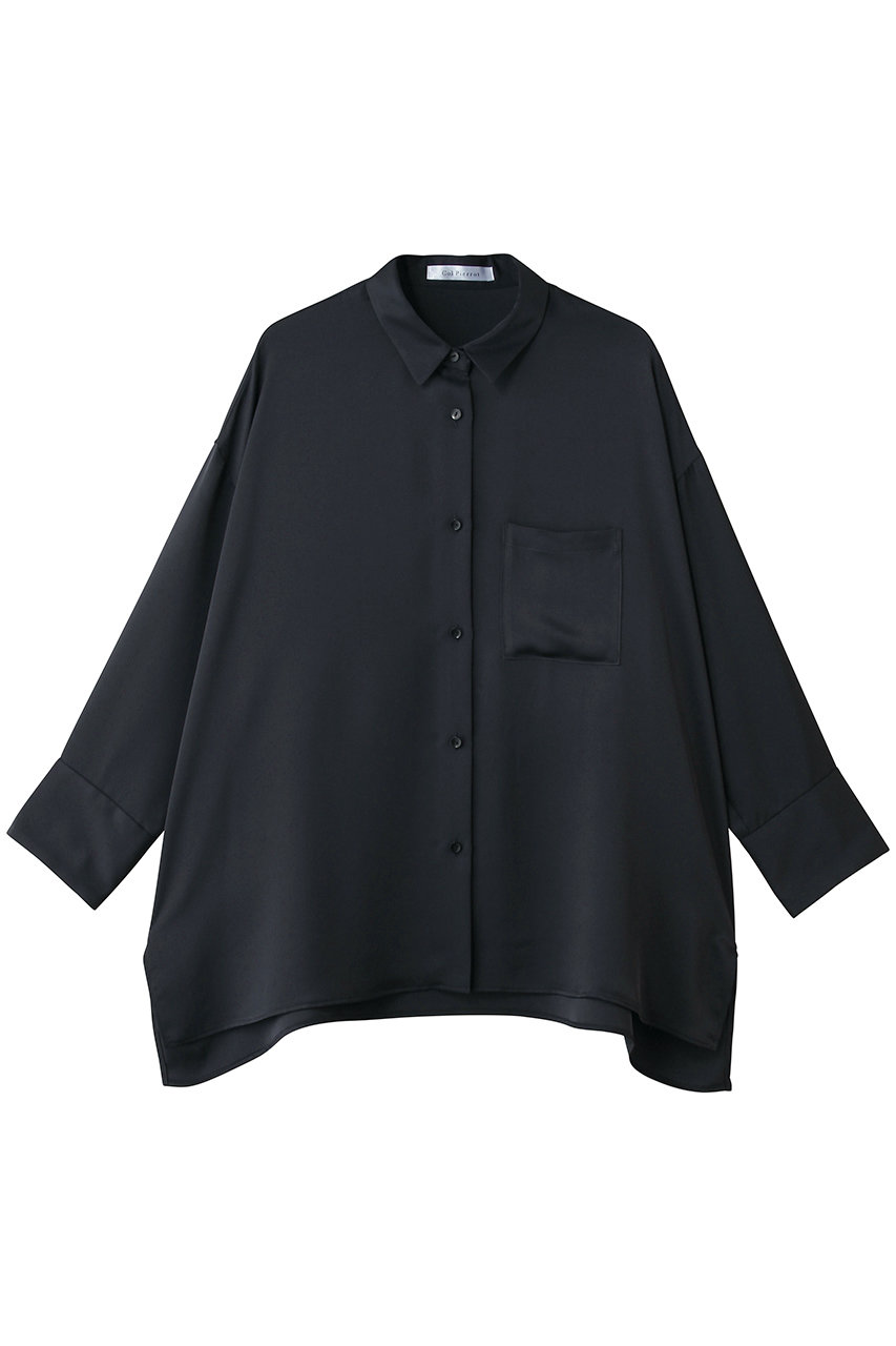 コル ピエロ/Col Pierrotのサテン七分袖ブラウス(ネイビー/422)